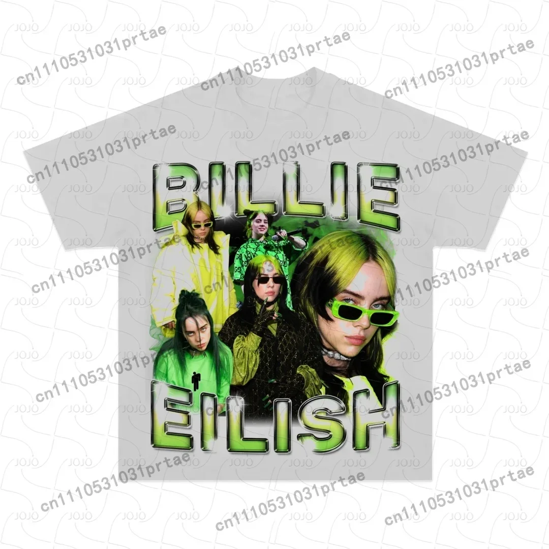 Billie Eilish Retro Pattern T- - Street Fashion Men 2025 recension och pris