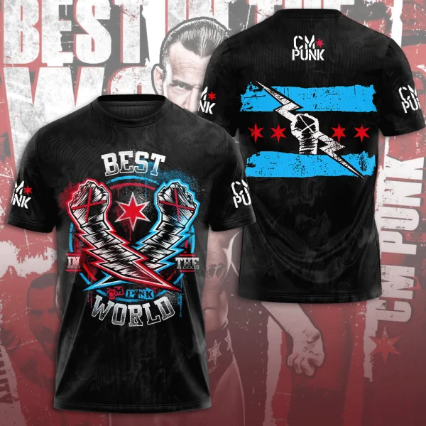 CM Punk 3D All Over Print T-Sh - Street Fashion For Short Guys recension och pris